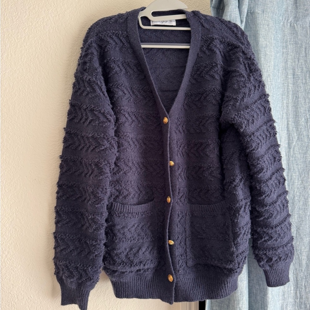 Women’s Chunky Navy Cardigan